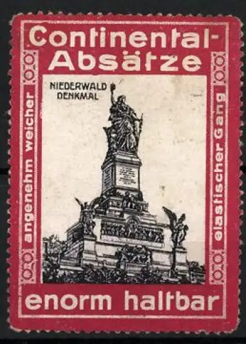 Reklamemarke Continental Absätze, Niederwald Denkmal