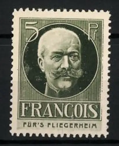 Reklamemarke Für's Fliegerheim, General Hermann von Francois
