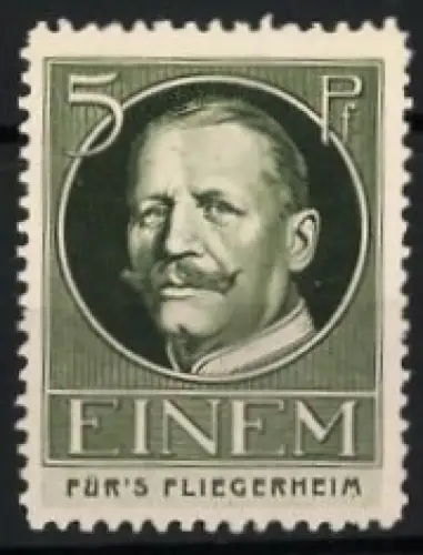 Reklamemarke Für's Fliegerheim, Portrait General Ernst von Einem