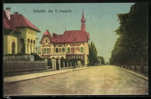 AK T.-Severin, Strassenpartie