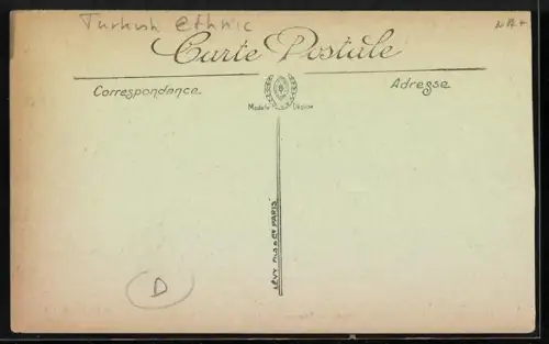 AK Monastir, Quartier turc-Femme Turque occupèe à des travaux de Coulure