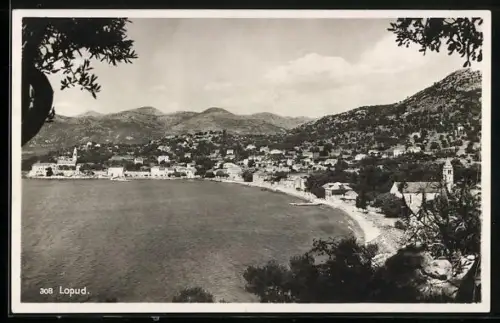 AK Lopud, Panorama mit Kirche
