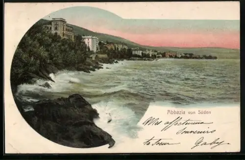 AK Abbazia, Teilansicht von Süden