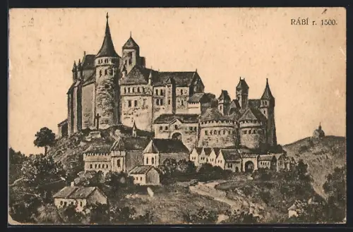 Künstler-AK Rábí, Schloss