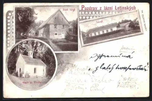 AK Letiny, Staré la'zne, Kaple sv. Vintíre, Lázne