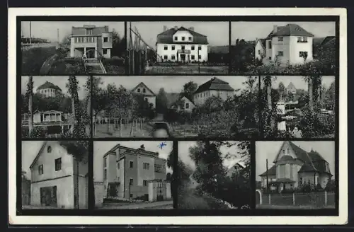 AK Nová Hut u Plzne, Gebäudeansichten, Ortspartie