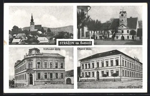 AK Strazov na Sumave, Mestanska Skola, Obecna Skola