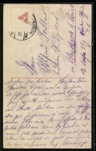Foto-AK GL Co Nr. 6196/1: Mädchen trägt ein Geschenk nach Hause, Herzliche Weihnachtsgrüsse