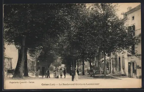 AK Catus /Lot, Le Boulevard Gustave-Larroumet
