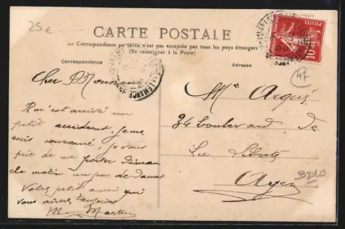 AK Sauveterre-la-Lemance, La Grande Rue animée avec habitants et commerces