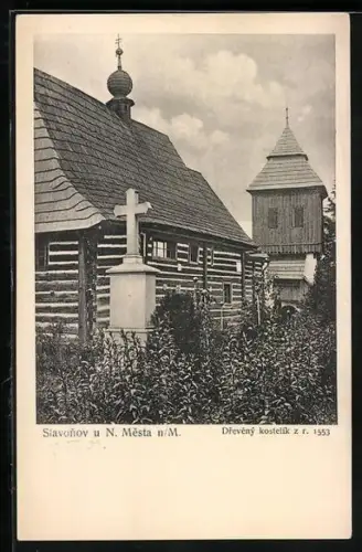 AK Nove Mesto, Dreveny kostelik z r. 1553