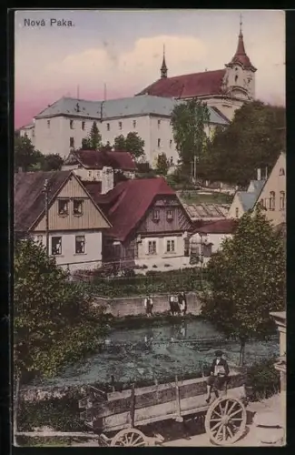 AK Nova Paka, Ortspartie mit Schloss