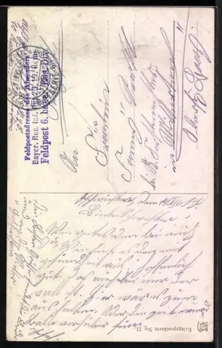 Künstler-AK O. Merte: Im Kampf, Infanterie-Regiment 42