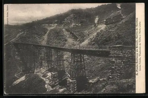 AK Serra de Santos, S. Paulo Railway do Brazil, Viaductos da Velha e Nova Linha