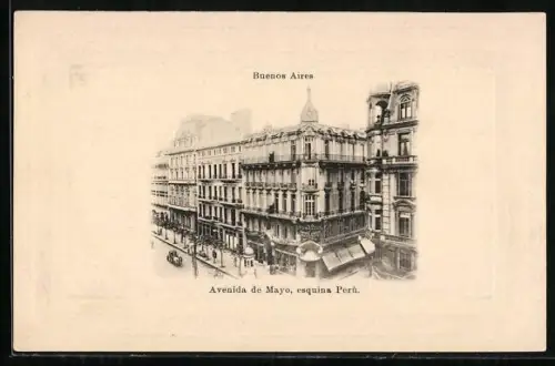 AK Buenos Aires, Avenida de Mayo, esquina Peru