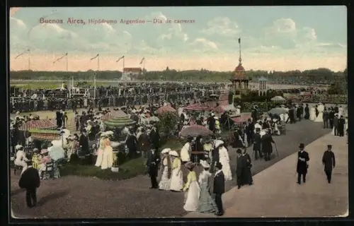 AK Buenos Aires, Hipodrome Argentino, Dia de carreras, Pferdesportplatz