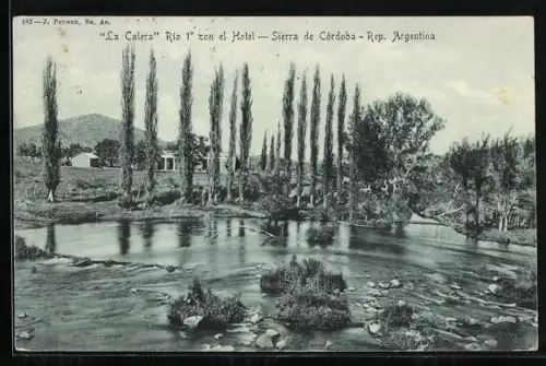 AK Sierra de Cordoba, La Calera Rio con el Hotel