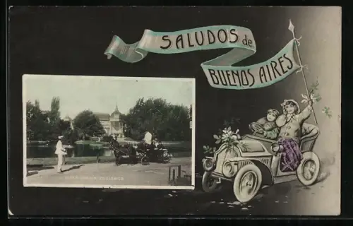 AK Buenos Aires, Jardin Zoologico, Kinder im Auto