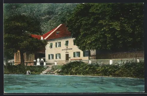 AK Aschach a. D., Gasthaus Steinwand Ozlberger