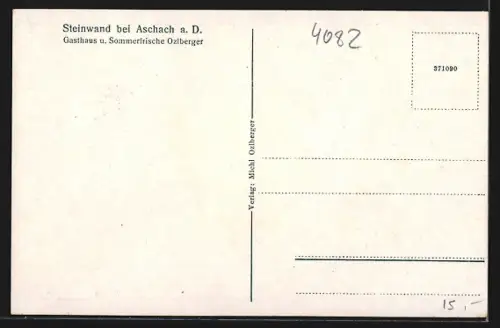 AK Aschach a. D., Gasthaus Steinwand Ozlberger