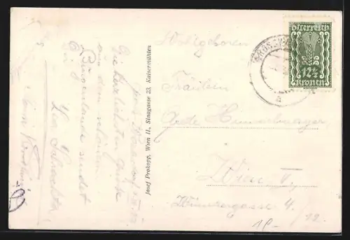 AK Gross-Warasdorf /Burgenland, Consum-Verien, Strassenpartie mit Kirche