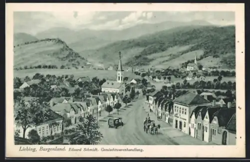 AK Mannersdorf an der Rabnitz, Liebing mit Gemischtwaren E. Schmidt