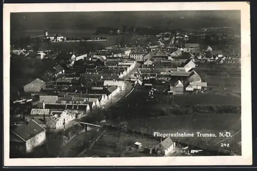 AK Trumau /N.-D., Strassenpartie, Fliegeraufnahme
