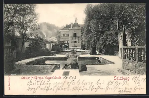 AK Salzburg, Schloss Hellbrunn, Wasserkünste
