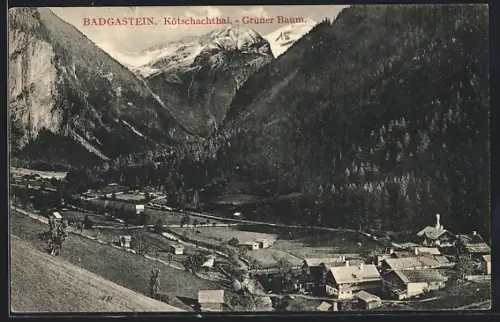 AK Badgastein, Grüner Baum im Kötschachthal