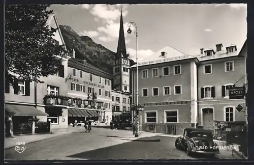AK Hofgastein, Strassenpartie mit Moser-Goldener Adler