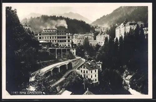 AK Badgastein, Strassenpartie mit Hotel