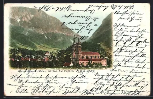 AK Spital am Pyhrn, Ortsansicht mit Kirche