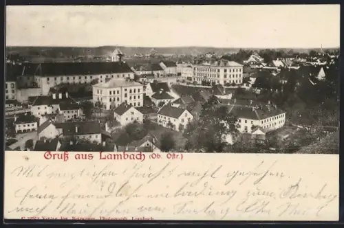 AK Lambach /Ob. Östr., Teilansicht mit Stift