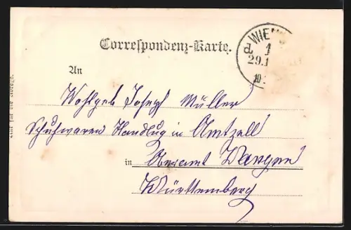 AK Wien, K. k. Hofoper mit Strassenbahn