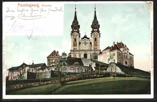AK Linz a. d. Donau, Kirche auf dem Pöstlingberg