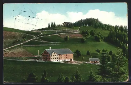 AK Bregenz am Bodensee, Pfändergipfel mit Hotel, Reklame für Dr. E. Webers Alpenkräutertee