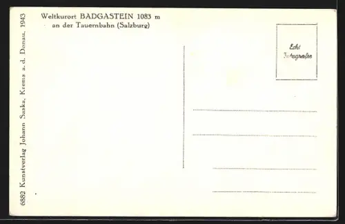 AK Badgastein an der Tauernbahn, Teilansicht