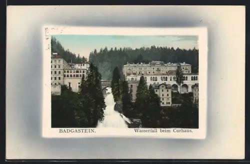 AK Badgastein, Wasserfall beim Kurhaus