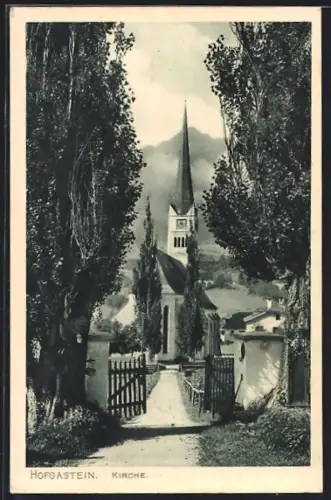 AK Hofgastein, Partie an der Kirche