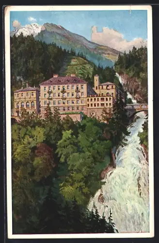 AK Bad Gastein, Blick auf Hotel Straubinger