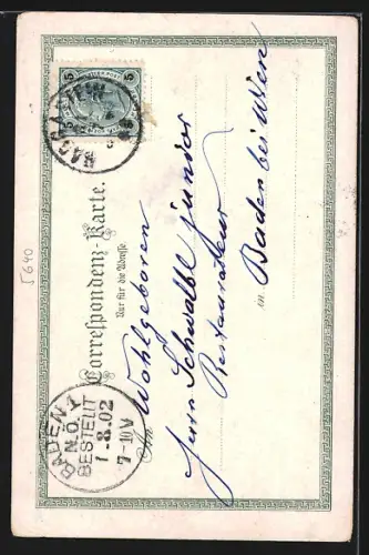 AK Gastein, Ortsansicht mit Kirche