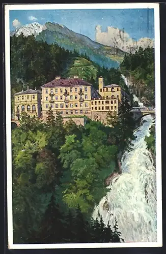 AK Bad Gastein, Blick auf Hotel Straubinger