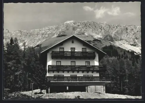 AK St. Barbara im Mürztal, Veitsch, Brunnalm Alpen-Gasthof Scheikl, Bes. Adolf und Grete Scheikl