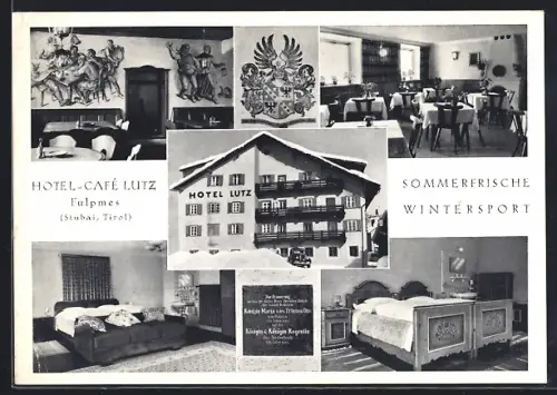 AK Fulpmes /Stubai, Hotel-Café Lutz, Bes. A. Bacher