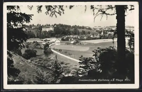 AK Karlstein an der Thaya, Fernansicht des Ortes