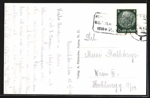 AK Mönichkirchen /N. D., Ortsansicht mit Hotel Lang