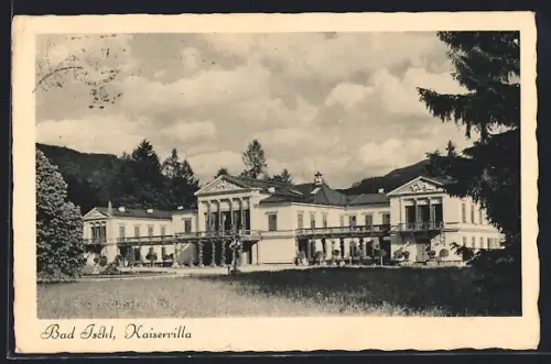 AK Bad Ischl, Kaiserville mit Anlagen