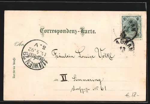 Künstler-AK Alt-Wien, Bürgerspitalkirche und Kärntnerthortheater