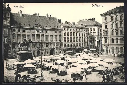 AK Wien, Am Hof, Marktstände und Geschäfte
