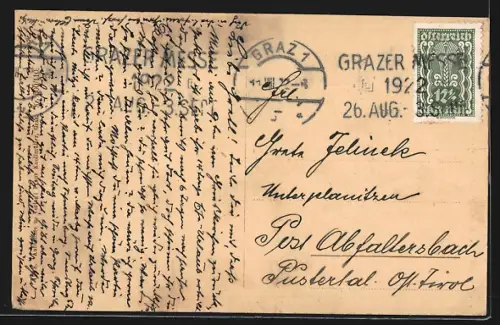 AK Graz, Schlossberg mit Flusspartie